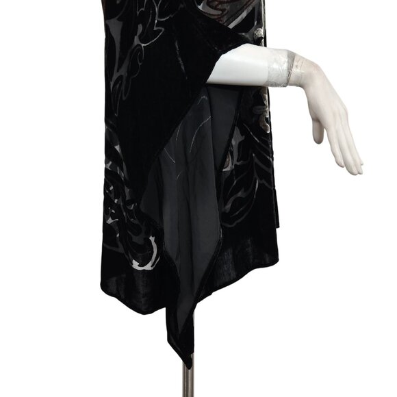 John Mark Women's Tunic Top Blouse Boxy Size Large - XL Boho Floral Black (18) - Picture 3 of 13